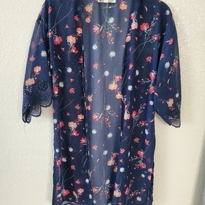 Floral Kimono Loose Cardigan